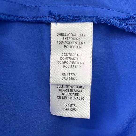 Laundry by Shelli Segal Cobalt Blue Long Sleeve Button-Front Dress Womens Size 6 - Picture 5 of 10